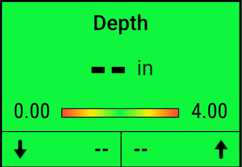 Depth metric widget, as it appears in Large and Extra Large sizes