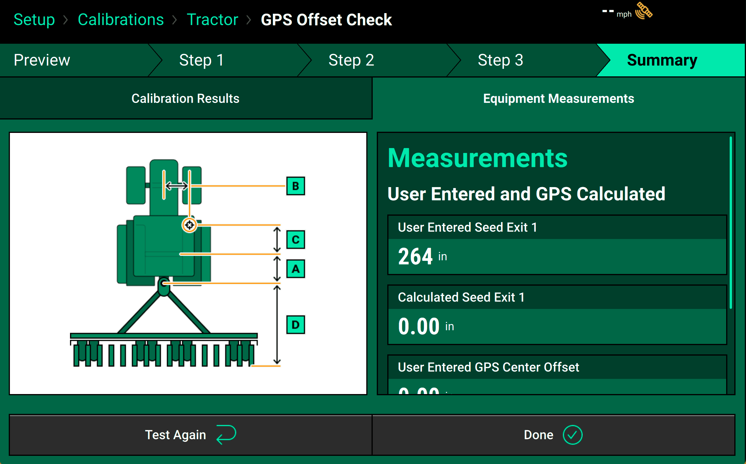 By switching tabs, you can view the measurements that were used in calculations