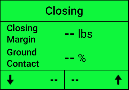 A large or extra-large metrics widget for the Closing system