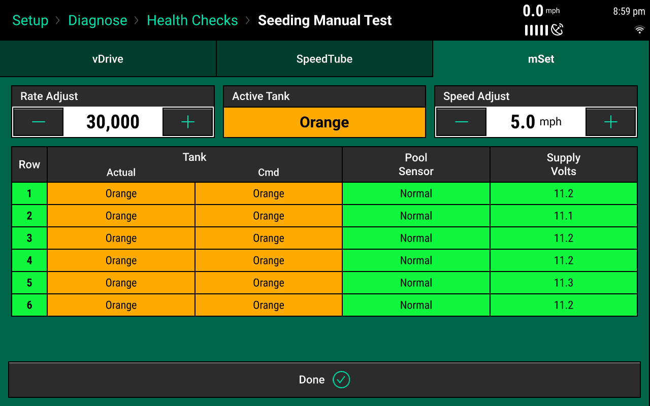 vdrive health check screen