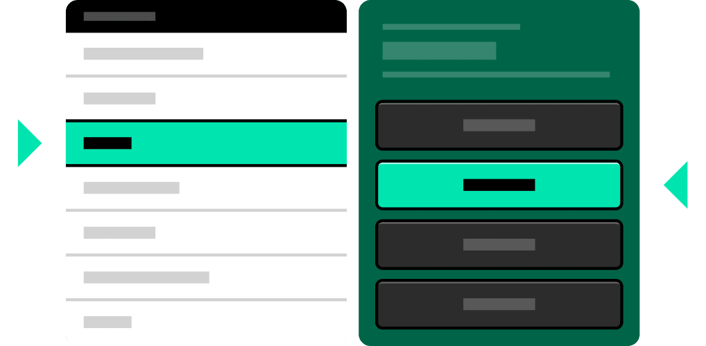properties list close up