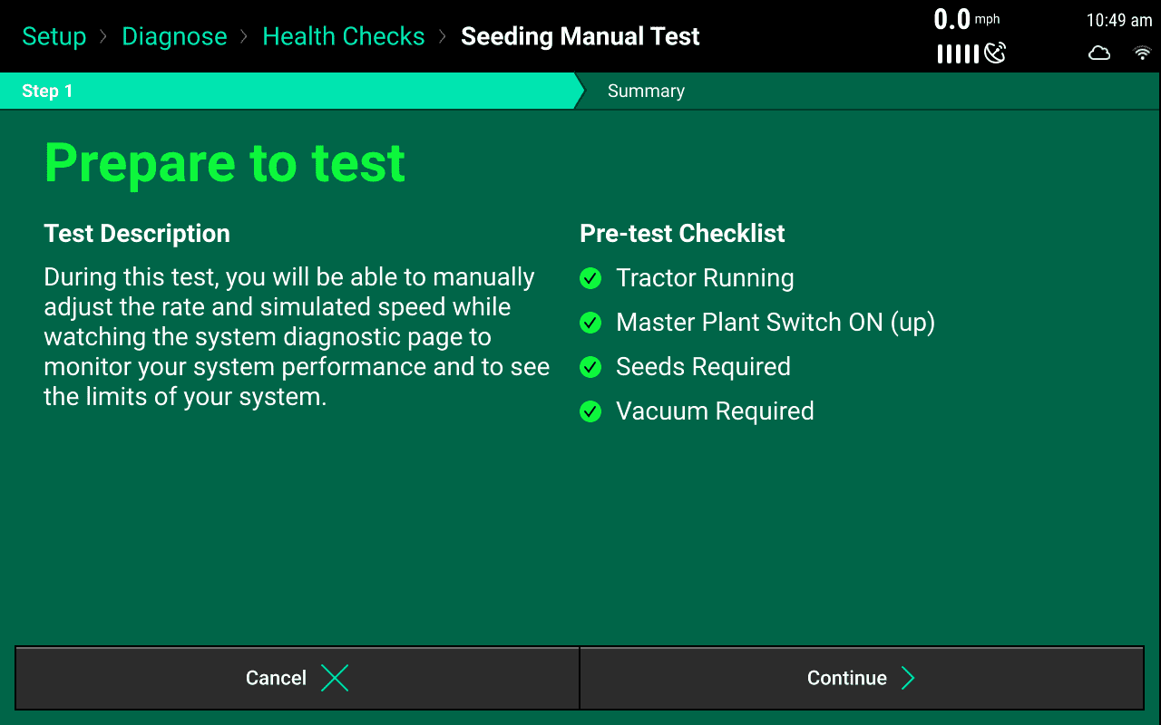 vdrive health check screen