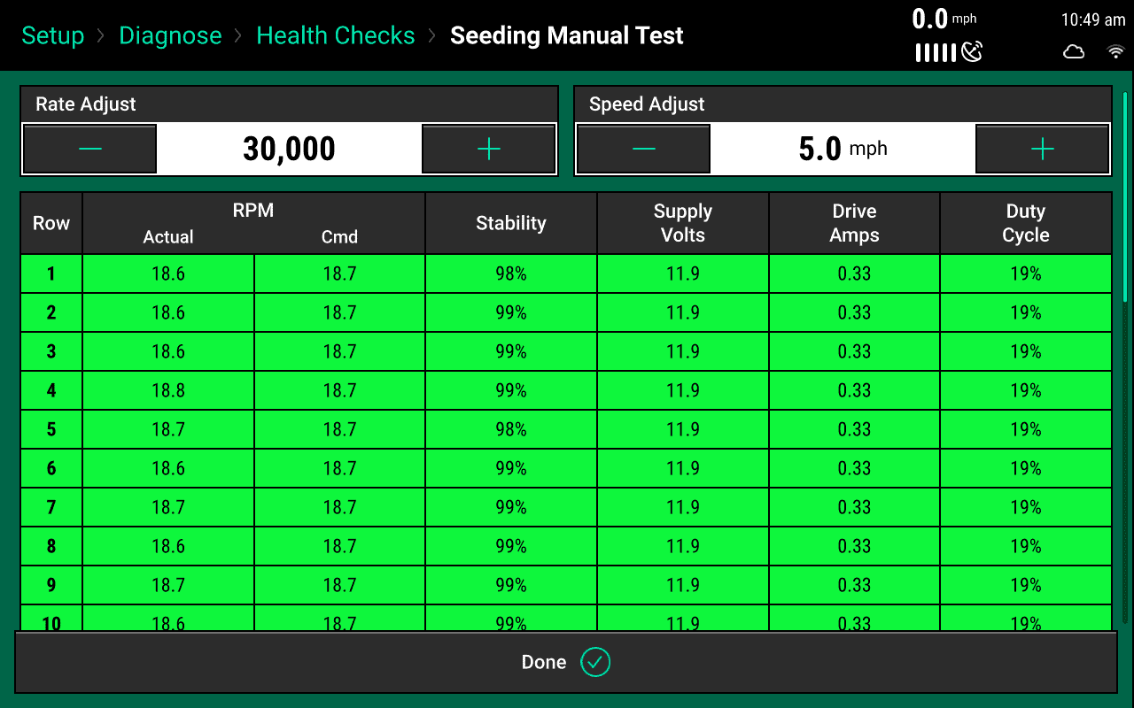 vdrive health check screen